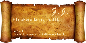 Fleckenstein Judit névjegykártya