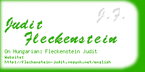 judit fleckenstein business card